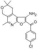 Methanone, (1-amino-8,9-dihydro-5,8,8-trimethyl-6H-furo(2,3-b)pyrano(4 ,3-d)pyridin-2-yl)(4-chlorophenyl)- Structure