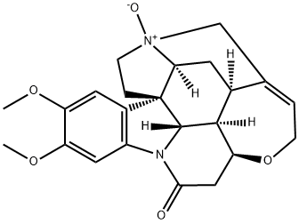 brucine N-oxide hydrate Struktur