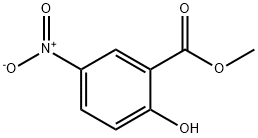 2-ヒドロキシ-5-ニトロ安息香酸メチル 化学構造式