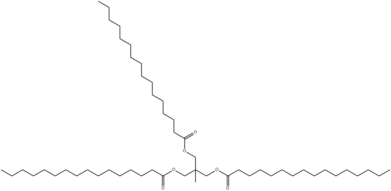 2-[(Hexadecanoyloxy)methyl]-2-methyl-1,3-propanediol dihexadecanoate 结构式