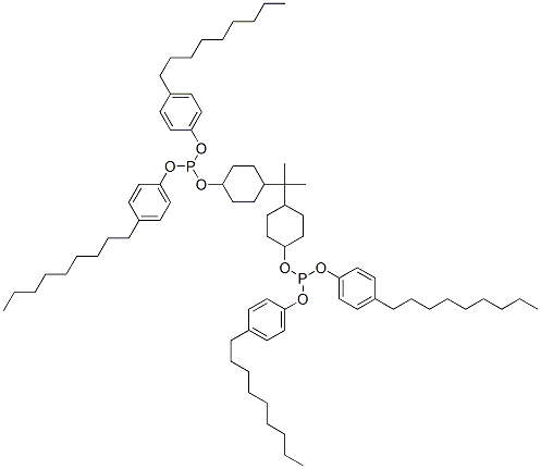 2,2-Bis[4-[bis(p-nonylphenoxy)phosphinooxy]cyclohexyl]propane 结构式