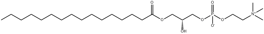 1-十六酰-SN-丙三醇-磷酸胆碱 结构式