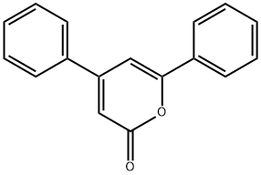 4,6-二苯基-2-吡喃酮, 17372-52-0, 结构式