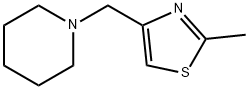 1-[(2-甲基-1,3-噻唑-4-基)甲基]哌啶, 17386-15-1, 结构式