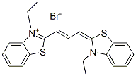 3-ethyl-2-[3-(3-ethyl-3H-benzothiazol-2-ylidene)prop-1-enyl]benzothiazolium bromide 结构式
