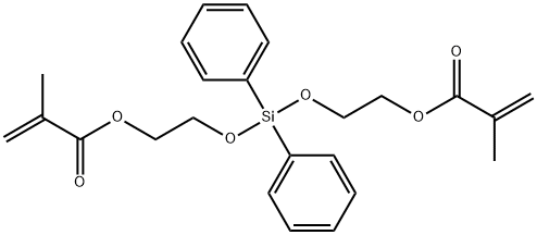 (diphenylsilylene)bis(oxy-2,1-ethanediyl) bismethacrylate  Structure