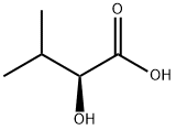 (2S)-2-ヒドロキシ-3-メチルブタン酸 化学構造式