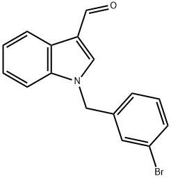 1-(3-ブロモベンジル)-1H-インドール-3-カルブアルデヒド 化学構造式