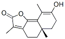 (S)-5,5a,6,7-Tetrahydro-8-hydroxy-3,5a,9-trimethylnaphtho[1,2-b]furan-2(4H)-one 结构式