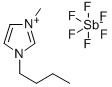 1-丁基-3-甲基咪唑六氟锑酸盐 结构式