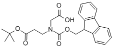 FMOC-N-(叔丁氧羰基乙基)甘氨酸 结构式