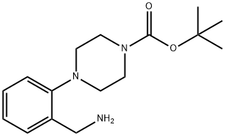 TERT-BUTYL 4-[2-(AMINOMETHYL)PHENYL]PIPERAZINE-1-CARBOXYLATE Structure