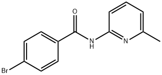 4-溴-N-(6-甲基吡啶-2-基)苯甲酰胺 结构式