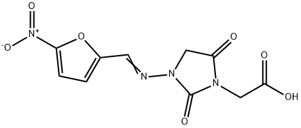 3-[(5-Nitrofurfurylidene)amino]-2,5-dioxo-1-imidazolidineacetic acid Structure