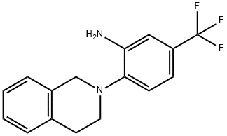 2-[3,4-ジヒドロ-2(1H)-イソキノリニル]-5-(トリフルオロメチル)アニリン 化学構造式