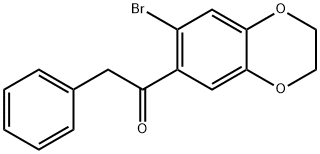 1-(7-BROMO-2,3-DIHYDRO-1,4-BENZODIOXIN-6-YL)-2-PHENYLETHAN-1-ONE Structure