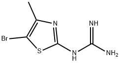 N-(5-溴-4-甲基-1,3-噻唑基)-N-胍 结构式