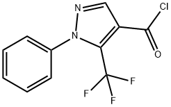 1-フェニル-5-(トリフルオロメチル)-1H-ピラゾール-4-カルボニルクロリド 化学構造式