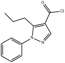 1-苯基-5-丙基-吡唑-4-羰酰氯, 175137-15-2, 结构式