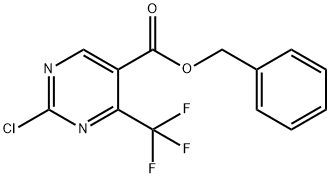 苄基 2-氯-4-三氟甲基嘧啶-5-羧酸盐 结构式