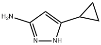 3-シクロプロピル-1H-ピラゾール-5-アミン 化学構造式