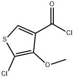 5-氯-4-甲氧基噻吩-3-羰酰氯 结构式