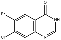 6-溴-7-氯喹唑啉-4-醇 结构式
