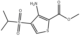 METHYL 3-AMINO-4-(ISOPROPYLSULFONYL)THIOPHENE-2-CARBOXYLATE Structure