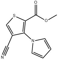 METHYL 4-CYANO-3-(1H-PYRROL-1-YL)THIOPHENE-2-CARBOXYLATE Structure