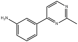 3-(2-メチルピリミジン-4-イル)アニリン 化学構造式