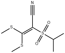 2-(ISOPROPYLSULFONYL)-3,3-DI(METHYLTHIO)ACRYLONITRILE Structure