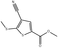 4-氰基-5-(甲硫基)噻吩-2-羟酸甲酯 结构式