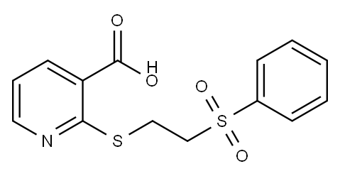 2-[2-(苯基磺酰)乙基硫代]烟酸 结构式