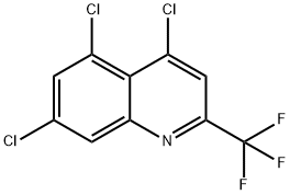 4,5,7-トリクロロ-2-(トリフルオロメチル)キノリン 化学構造式