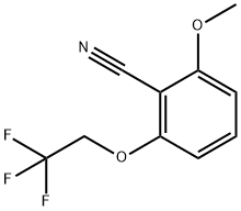 2-メトキシ-6-(2,2,2-トリフルオロエトキシ)ベンゾニトリル 化学構造式