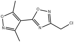 3-氯甲基-5-(3,5-二甲基异恶唑-4-基)-1,2,4-氧二唑 结构式