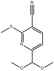 6-(DIMETHOXYMETHYL)-2-(METHYLTHIO)NICOTINONITRILE Structure