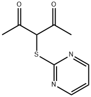 3-(嘧啶基-2-硫基)-2,4-戊二酮 结构式