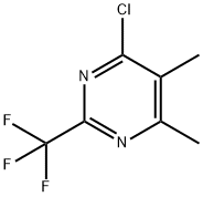 4-クロロ-5,6-ジメチル-2-(トリフルオロメチル)ピリミジン 塩化物 化学構造式