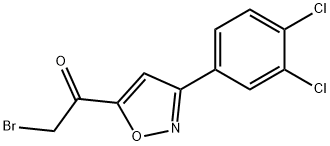 5-(ブロモアセチル)-3-(3,4-ジクロロフェニル)イソキサゾール 化学構造式