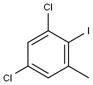 3,5-ジクロロ-2-ヨードトルエン 化学構造式