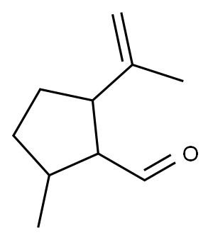 2-甲基-5-(1-甲基乙烯基)环戊烷甲醛 结构式