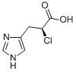 (S)-(-)-2-クロロ-3-[4(5)-イミダゾリル]プロピオン酸 化学構造式