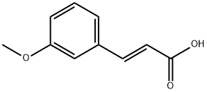 (2E)-3-(3-メトキシフェニル)アクリル酸 化学構造式
