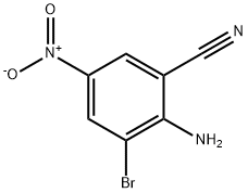 2-アミノ-3-ブロモ-5-ニトロベンゾニトリル 化学構造式