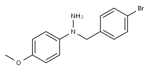 1-(4-溴苄基)-1-(4-甲氧基苯基)肼 结构式