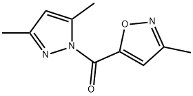 3,5-Dimethyl-1-[(3-methyl-5-isoxazolyl)carbonyl]-1H-pyrazole 结构式