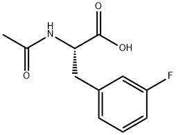 N-乙酰基-间-氟-DL-苯丙氨酸 结构式