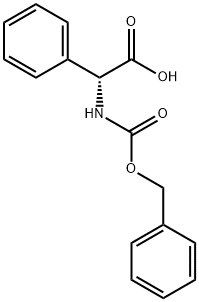N-(ベンジルオキシカルボニル)-D-フェニルグリシン 化学構造式