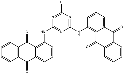 1,1'-[(6-chloro-1,3,5-triazine-2,4-diyl)diimino]bisanthraquinone 结构式